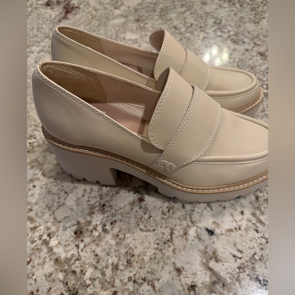 Dolce Vita Beige Chunky Sole Loafers